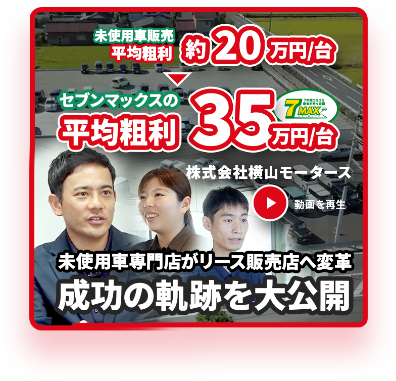 成功の軌跡を大公開 平均粗利35万円/台